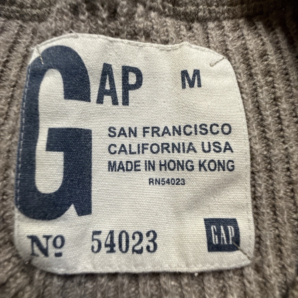 vintage 90s Gap ribbed V-neck pullover sweater Sz M Wool Blend - Picture 6 of 7